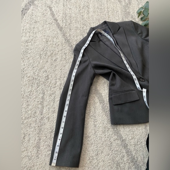 •ANNE KLEIN• Size 6 GREY BLAZER Business Jacket - Picture 3 of 6